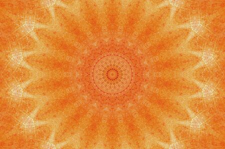 Abstract Colorful Painted Kaleidoscopic Graphic Background. Futuristic Psychedelic Hypnotic Backdrop Pattern With Texture. Folk Ethnic Floral Ornamental Mandala. Vintage Decorative Geometric Mosaicの写真素材