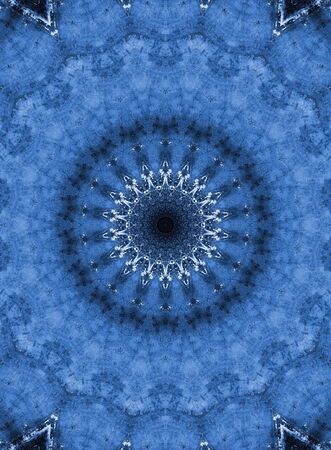 Abstract Colorful Painted Kaleidoscopic Graphic Background. Futuristic Psychedelic Hypnotic Backdrop Pattern With Texture. Folk Ethnic Floral Ornamental Mandala. Vintage Decorative Geometric Mosaicの写真素材