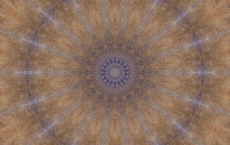 Abstract Colorful Painted Kaleidoscopic Graphic Background. Futuristic Psychedelic Hypnotic Backdrop Pattern With Texture. Folk Ethnic Floral Ornamental Mandala. Vintage Decorative Geometric Mosaicの写真素材