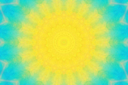 Abstract Colorful Painted Kaleidoscopic Graphic Background. Futuristic Psychedelic Hypnotic Backdrop...