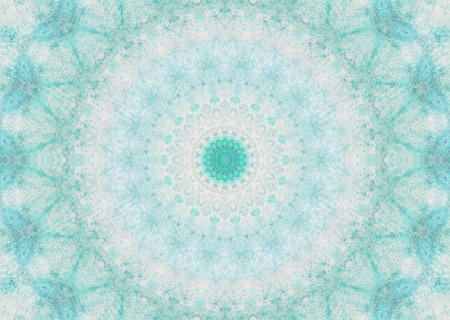 Abstract Colorful Painted Kaleidoscopic Graphic Background. Futuristic Psychedelic Hypnotic Backdrop Pattern With Texture. Folk Ethnic Floral Ornamental Mandala. Vintage Decorative Geometric Mosaicの写真素材