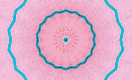 Abstract Colorful Painted Kaleidoscopic Graphic Background. Futuristic Psychedelic Hypnotic Backdrop Pattern With Texture. Folk Ethnic Floral Ornamental Mandala. Vintage Decorative Geometric Mosaicの写真素材