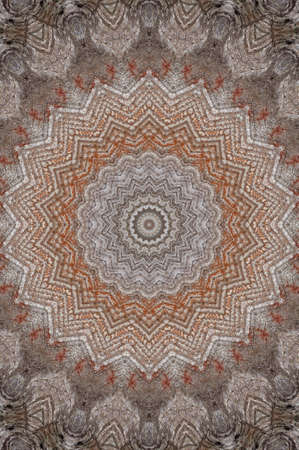 Abstract Colorful Painted Kaleidoscopic Graphic Background. Futuristic Psychedelic Hypnotic Backdrop Pattern With Texture. Folk Ethnic Floral Ornamental Mandala. Vintage Decorative Geometric Mosaicの写真素材