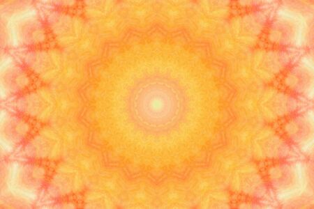 Abstract Colorful Painted Kaleidoscopic Graphic Background. Futuristic Psychedelic Hypnotic Backdrop Pattern With Texture. Folk Ethnic Floral Ornamental Mandala. Vintage Decorative Geometric Mosaicの写真素材