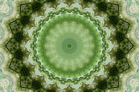 Abstract Colorful Painted Kaleidoscopic Graphic Background. Futuristic Psychedelic Hypnotic Backdrop Pattern With Texture. Folk Ethnic Floral Ornamental Mandala. Vintage Decorative Geometric Mosaicの写真素材