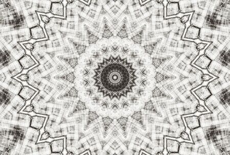 Abstract Colorful Painted Kaleidoscopic Graphic Background. Futuristic Psychedelic Hypnotic Backdrop Pattern With Texture. Folk Ethnic Floral Ornamental Mandala. Vintage Decorative Geometric Mosaicの写真素材