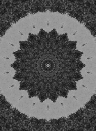 Abstract Colorful Painted Kaleidoscopic Graphic Background. Futuristic Psychedelic Hypnotic Backdrop Pattern With Texture. Folk Ethnic Floral Ornamental Mandala. Vintage Decorative Geometric Mosaicの写真素材