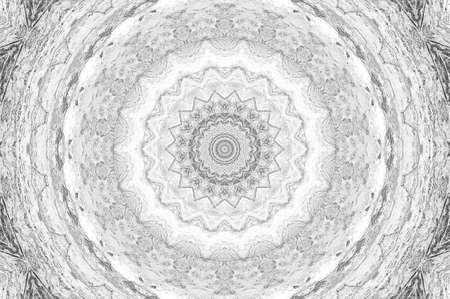 Abstract Colorful Painted Kaleidoscopic Graphic Background. Futuristic Psychedelic Hypnotic Backdrop Pattern With Texture. Folk Ethnic Floral Ornamental Mandala. Vintage Decorative Geometric Mosaicの写真素材