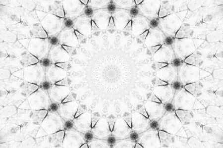 Abstract Colorful Painted Kaleidoscopic Graphic Background. Futuristic Psychedelic Hypnotic Backdrop Pattern With Texture. Folk Ethnic Floral Ornamental Mandala. Vintage Decorative Geometric Mosaicの写真素材