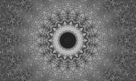 Abstract Colorful Painted Kaleidoscopic Graphic Background. Futuristic Psychedelic Hypnotic Backdrop Pattern With Texture. Folk Ethnic Floral Ornamental Mandala. Vintage Decorative Geometric Mosaicの写真素材