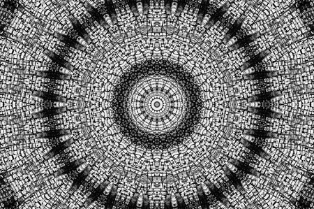 Abstract Colorful Painted Kaleidoscopic Graphic Background. Futuristic Psychedelic Hypnotic Backdrop Pattern With Texture. Folk Ethnic Floral Ornamental Mandala. Vintage Decorative Geometric Mosaicの写真素材