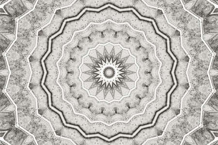 Abstract Colorful Painted Kaleidoscopic Graphic Background. Futuristic Psychedelic Hypnotic Backdrop Pattern With Texture. Folk Ethnic Floral Ornamental Mandala. Vintage Decorative Geometric Mosaicの写真素材