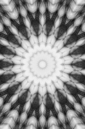 Abstract Colorful Painted Kaleidoscopic Graphic Background. Futuristic Psychedelic Hypnotic Backdrop Pattern With Texture. Folk Ethnic Floral Ornamental Mandala. Vintage Decorative Geometric Mosaicの写真素材