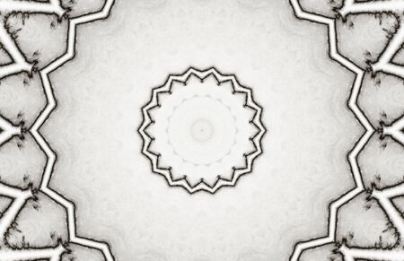 Abstract Colorful Painted Kaleidoscopic Graphic Background. Futuristic Psychedelic Hypnotic Backdrop Pattern With Texture. Folk Ethnic Floral Ornamental Mandala. Vintage Decorative Geometric Mosaicの写真素材