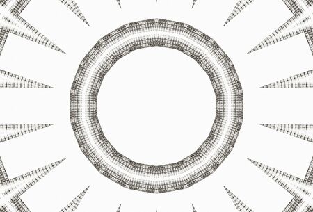 Abstract Colorful Painted Kaleidoscopic Graphic Background. Futuristic Psychedelic Hypnotic Backdrop Pattern With Texture. Folk Ethnic Floral Ornamental Mandala. Vintage Decorative Geometric Mosaicの写真素材