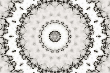 Abstract Colorful Painted Kaleidoscopic Graphic Background. Futuristic Psychedelic Hypnotic Backdrop Pattern With Texture. Folk Ethnic Floral Ornamental Mandala. Vintage Decorative Geometric Mosaicの写真素材