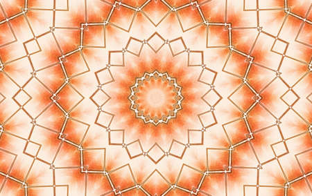 Abstract Colorful Painted Kaleidoscopic Graphic Background. Futuristic Psychedelic Hypnotic Backdrop Pattern With Texture. Folk Ethnic Floral Ornamental Mandala. Vintage Decorative Geometric Mosaicの写真素材