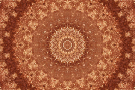 Abstract Colorful Painted Kaleidoscopic Graphic Background. Futuristic Psychedelic Hypnotic Backdrop Pattern With Texture. Folk Ethnic Floral Ornamental Mandala. Vintage Decorative Geometric Mosaicの写真素材