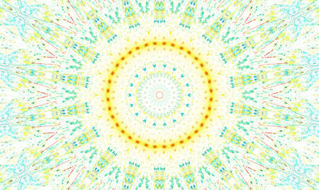 Abstract Colorful Painted Kaleidoscopic Graphic Background. Futuristic Psychedelic Hypnotic Backdrop...