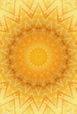 Abstract Colorful Painted Kaleidoscopic Graphic Background. Futuristic Psychedelic Hypnotic Backdrop Pattern With Texture. Folk Ethnic Floral Ornamental Mandala. Vintage Decorative Geometric Mosaicの写真素材