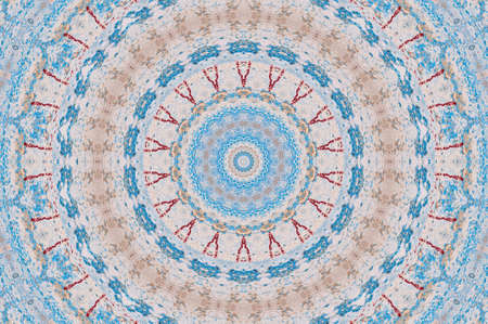 Abstract Colorful Painted Kaleidoscopic Graphic Background. Futuristic Psychedelic Hypnotic Backdrop...