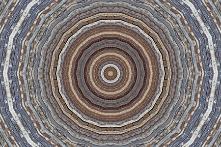 Abstract Colorful Painted Kaleidoscopic Graphic Background. Futuristic Psychedelic Hypnotic Backdrop Pattern With Texture. Folk Ethnic Floral Ornamental Mandala. Vintage Decorative Geometric Mosaicの写真素材