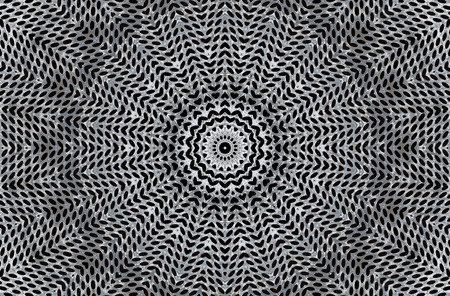 Abstract Colorful Painted Kaleidoscopic Graphic Background. Futuristic Psychedelic Hypnotic Backdrop Pattern With Texture. Folk Ethnic Floral Ornamental Mandala. Vintage Decorative Geometric Mosaicの写真素材