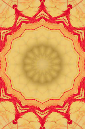 Abstract Colorful Painted Kaleidoscopic Graphic Background. Futuristic Psychedelic Hypnotic Backdrop Pattern With Texture. Folk Ethnic Floral Ornamental Mandala. Vintage Decorative Geometric Mosaicの写真素材