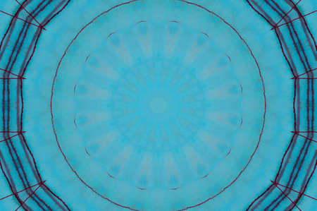 Abstract Colorful Painted Kaleidoscopic Graphic Background. Futuristic Psychedelic Hypnotic Backdrop Pattern With Texture. Folk Ethnic Floral Ornamental Mandala. Vintage Decorative Geometric Mosaicの写真素材