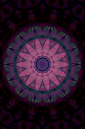 Abstract Colorful Painted Kaleidoscopic Graphic Background. Futuristic Psychedelic Hypnotic Backdrop Pattern With Texture. Folk Ethnic Floral Ornamental Mandala. Vintage Decorative Geometric Mosaicの写真素材