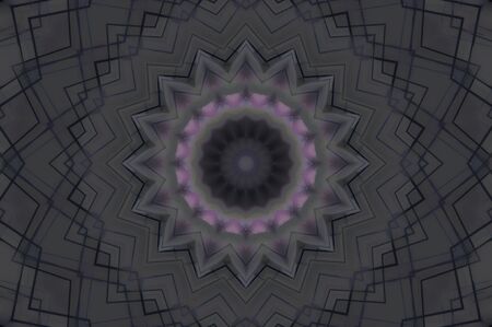 Abstract Colorful Painted Kaleidoscopic Graphic Background. Futuristic Psychedelic Hypnotic Backdrop Pattern With Texture. Folk Ethnic Floral Ornamental Mandala. Vintage Decorative Geometric Mosaicの写真素材