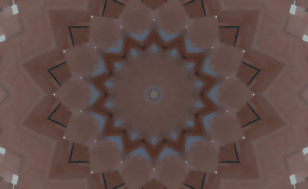 Abstract Colorful Painted Kaleidoscopic Graphic Background. Futuristic Psychedelic Hypnotic Backdrop Pattern With Texture. Folk Ethnic Floral Ornamental Mandala. Vintage Decorative Geometric Mosaicの写真素材