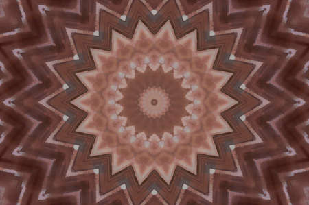 Abstract Colorful Painted Kaleidoscopic Graphic Background. Futuristic Psychedelic Hypnotic Backdrop Pattern With Texture. Folk Ethnic Floral Ornamental Mandala. Vintage Decorative Geometric Mosaicの写真素材