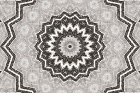 Abstract Colorful Painted Kaleidoscopic Graphic Background. Futuristic Psychedelic Hypnotic Backdrop Pattern With Texture. Folk Ethnic Floral Ornamental Mandala. Vintage Decorative Geometric Mosaicの写真素材