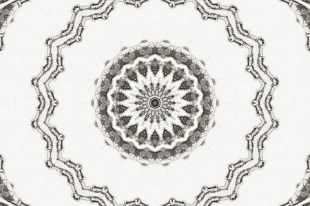 Abstract Colorful Painted Kaleidoscopic Graphic Background. Futuristic Psychedelic Hypnotic Backdrop Pattern With Texture. Folk Ethnic Floral Ornamental Mandala. Vintage Decorative Geometric Mosaicの写真素材