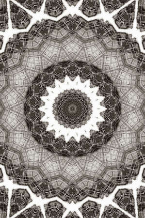 Abstract Colorful Painted Kaleidoscopic Graphic Background. Futuristic Psychedelic Hypnotic Backdrop Pattern With Texture. Folk Ethnic Floral Ornamental Mandala. Vintage Decorative Geometric Mosaicの写真素材