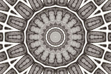 Abstract Colorful Painted Kaleidoscopic Graphic Background. Futuristic Psychedelic Hypnotic Backdrop Pattern With Texture. Folk Ethnic Floral Ornamental Mandala. Vintage Decorative Geometric Mosaicの写真素材