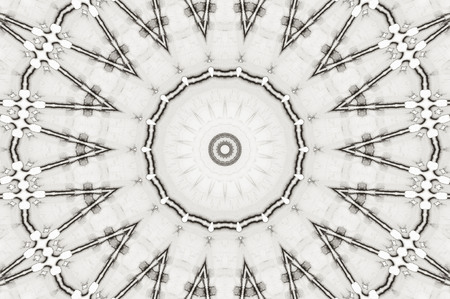 Abstract Colorful Painted Kaleidoscopic Graphic Background. Futuristic Psychedelic Hypnotic Backdrop Pattern With Texture. Folk Ethnic Floral Ornamental Mandala. Vintage Decorative Geometric Mosaicの写真素材