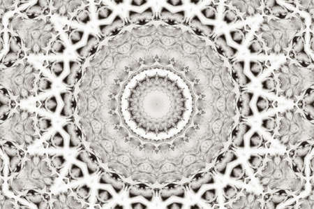 Abstract Colorful Painted Kaleidoscopic Graphic Background. Futuristic Psychedelic Hypnotic Backdrop Pattern With Texture. Folk Ethnic Floral Ornamental Mandala. Vintage Decorative Geometric Mosaicの写真素材