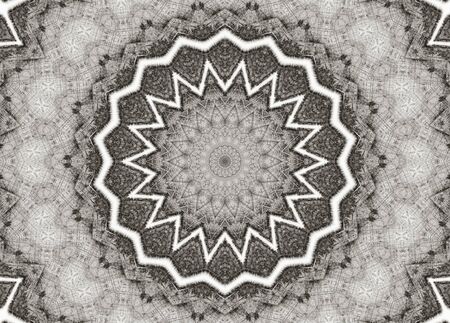 Abstract Colorful Painted Kaleidoscopic Graphic Background. Futuristic Psychedelic Hypnotic Backdrop Pattern With Texture. Folk Ethnic Floral Ornamental Mandala. Vintage Decorative Geometric Mosaicの写真素材