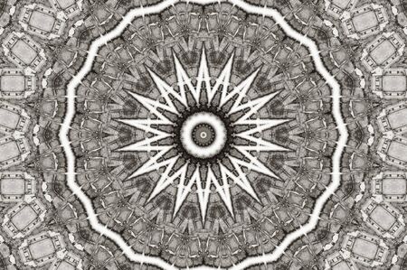 Abstract Colorful Painted Kaleidoscopic Graphic Background. Futuristic Psychedelic Hypnotic Backdrop Pattern With Texture. Folk Ethnic Floral Ornamental Mandala. Vintage Decorative Geometric Mosaicの写真素材