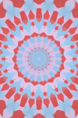 Abstract Colorful Painted Kaleidoscopic Graphic Background. Futuristic Psychedelic Hypnotic Backdrop Pattern With Texture. Folk Ethnic Floral Ornamental Mandala. Vintage Decorative Geometric Mosaicの写真素材