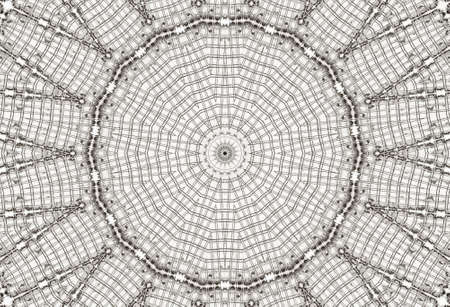 Abstract Colorful Painted Kaleidoscopic Graphic Background. Futuristic Psychedelic Hypnotic Backdrop Pattern With Texture. Folk Ethnic Floral Ornamental Mandala. Vintage Decorative Geometric Mosaicの写真素材