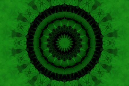 Abstract Colorful Painted Kaleidoscopic Graphic Background. Futuristic Psychedelic Hypnotic Backdrop Pattern With Texture. Folk Ethnic Floral Ornamental Mandala. Vintage Decorative Geometric Mosaicの写真素材