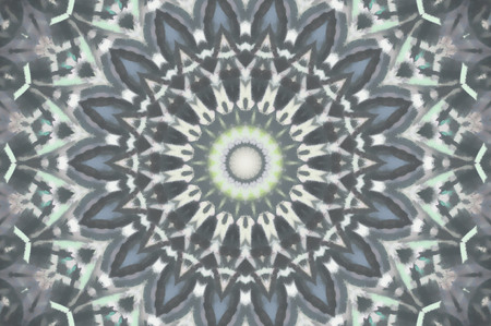 Abstract Colorful Painted Kaleidoscopic Graphic Background. Futuristic Psychedelic Hypnotic Backdrop Pattern With Texture. Folk Ethnic Floral Ornamental Mandala. Vintage Decorative Geometric Mosaicの写真素材