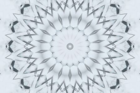 Abstract Colorful Painted Kaleidoscopic Graphic Background. Futuristic Psychedelic Hypnotic Backdrop Pattern With Texture. Folk Ethnic Floral Ornamental Mandala. Vintage Decorative Geometric Mosaicの写真素材