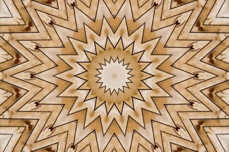 Abstract Colorful Painted Kaleidoscopic Graphic Background. Futuristic Psychedelic Hypnotic Backdrop Pattern With Texture. Folk Ethnic Floral Ornamental Mandala. Vintage Decorative Geometric Mosaicの写真素材