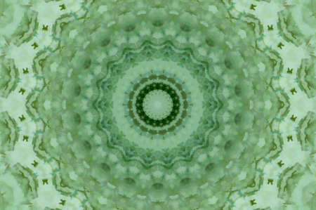 Abstract Colorful Painted Kaleidoscopic Graphic Background. Futuristic Psychedelic Hypnotic Backdrop Pattern With Texture. Folk Ethnic Floral Ornamental Mandala. Vintage Decorative Geometric Mosaicの写真素材