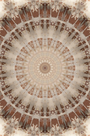 Abstract Colorful Painted Kaleidoscopic Graphic Background. Futuristic Psychedelic Hypnotic Backdrop Pattern With Texture. Folk Ethnic Floral Ornamental Mandala. Vintage Decorative Geometric Mosaicの写真素材