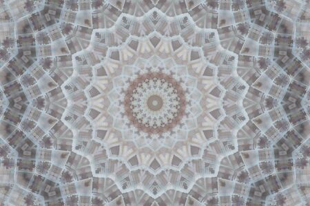 Abstract Colorful Painted Kaleidoscopic Graphic Background. Futuristic Psychedelic Hypnotic Backdrop Pattern With Texture. Folk Ethnic Floral Ornamental Mandala. Vintage Decorative Geometric Mosaicの写真素材